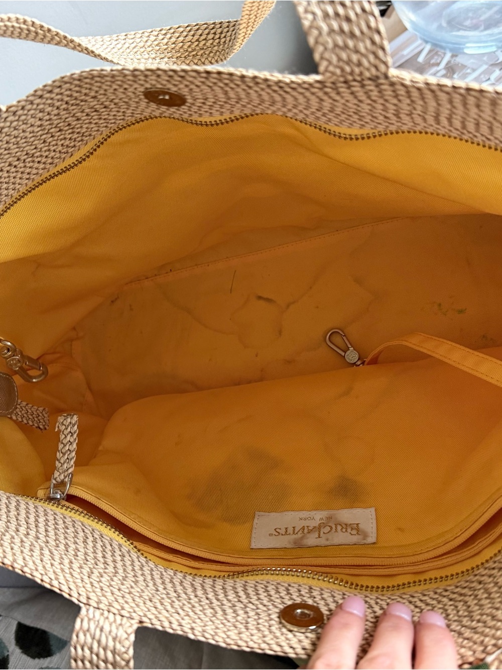 Eric Javits Straw Tote in Natural and Silver - Picture 7 of 9